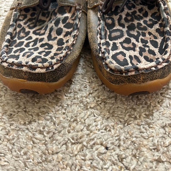 Twisted X Women's Cheetah Animal Print Driving Moccasins Size 11 Brown Outdoor - Picture 10 of 11